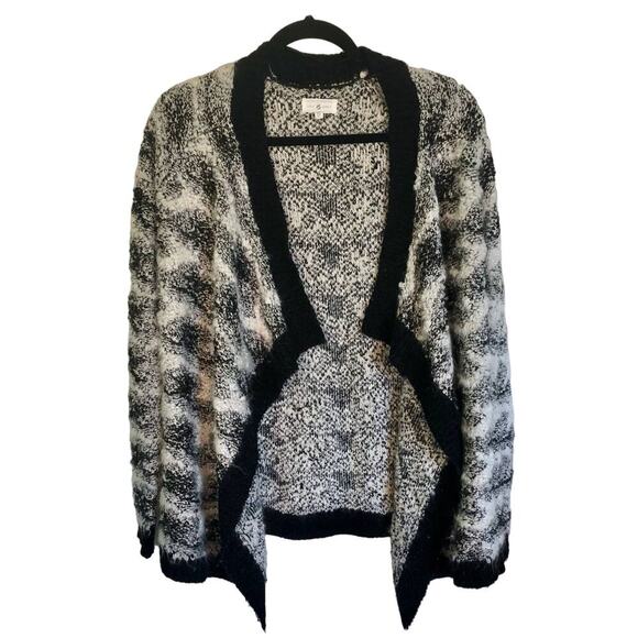 Lou & Grey Size XS Mohair Wool Blend Snowbound Soft Fuzzy Waterfall Cardigan - Picture 1 of 5